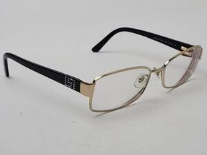 Versace 1177-B-M Gold-Tone Rectangular Eye Glasses Frames Rhinestones | Italy